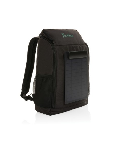 Mochila de lujo Pedro AWARE RPET con panel solar de 5W
