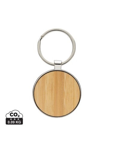 Llavero redondo de aleación de zinc reciclado...