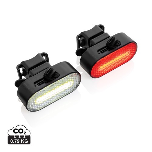 Set luces bicicleta recargables USB...