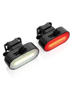 Set luces bicicleta recargables USB plástico reciclado RCS 2