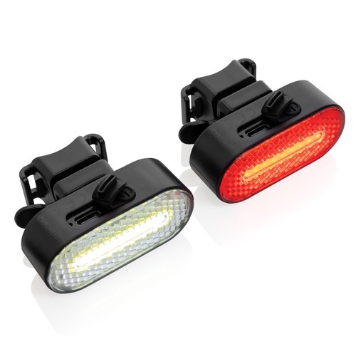 Set luces bicicleta recargables USB...