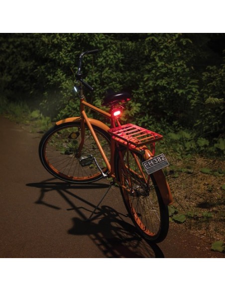 Set luces bicicleta recargables USB plástico reciclado RCS