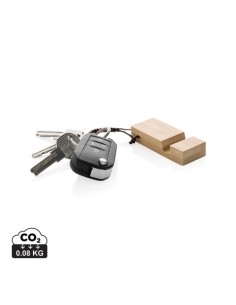 Soporte para teléfono con llavero de bambú Standkey