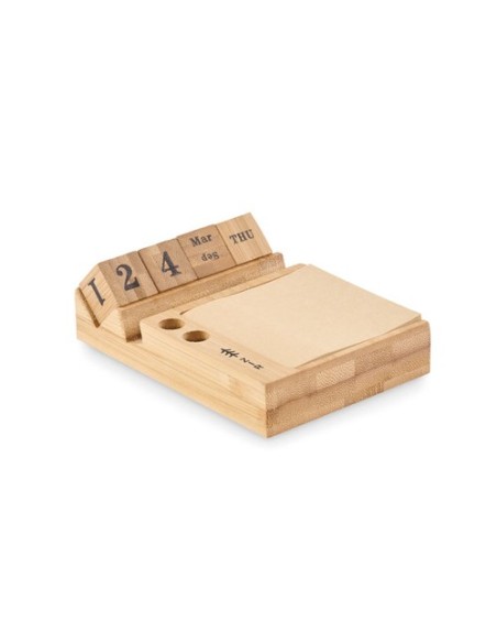 BOOTOP Calendario sobremesa de bambú