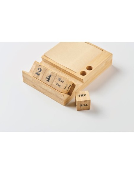 BOOTOP Calendario sobremesa de bambú