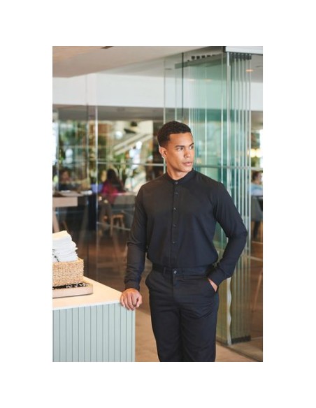 Camisa cuello mao hombre