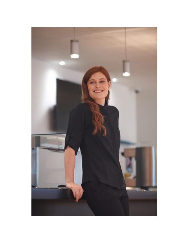 Camisa cuello mao mujer