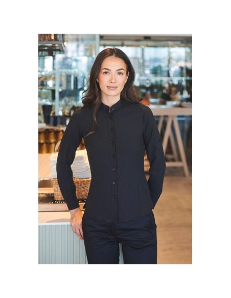 Camisa cuello mao mujer